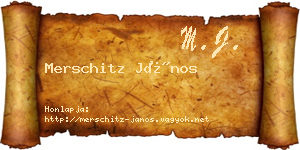 Merschitz János névjegykártya